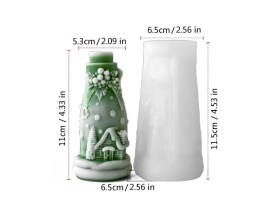 Molde silicona botella Navidad con casita grande